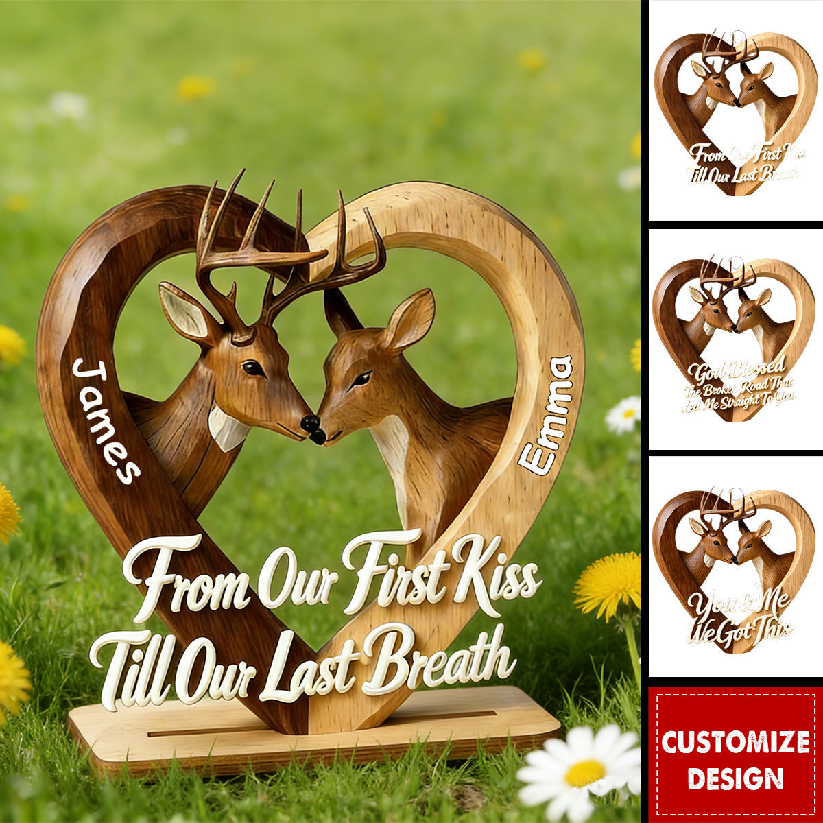 Personalized You & Me Wooden Plaque  - Gift For Couple