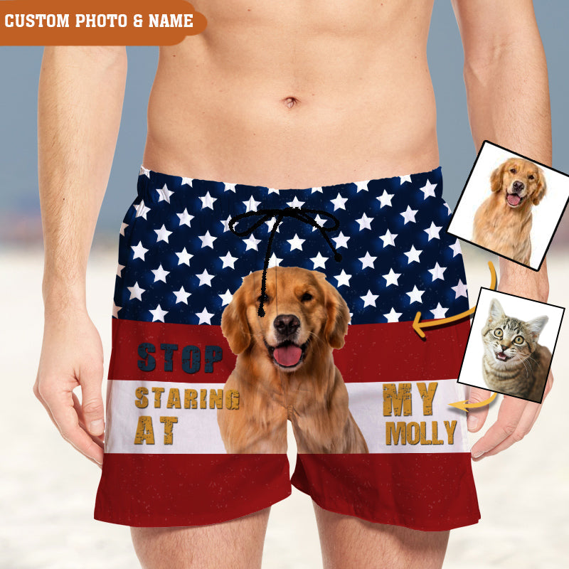Personalized Stop Staring - Upload Photo- Custom Trunks
