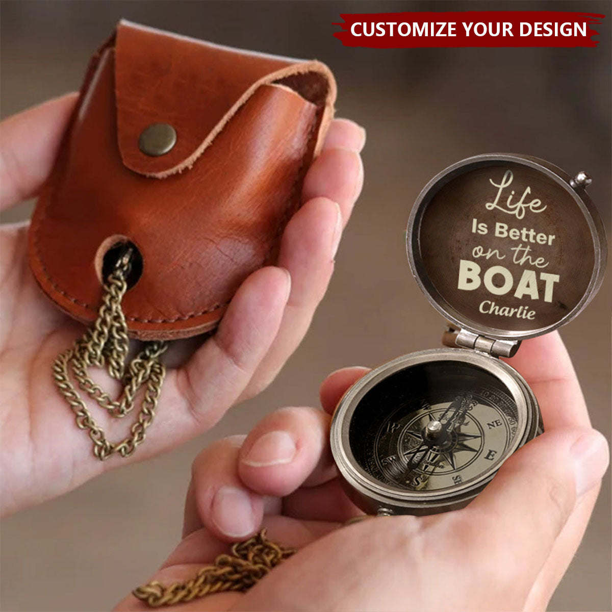 Nautical Marine Life - Personalized Boating Compass