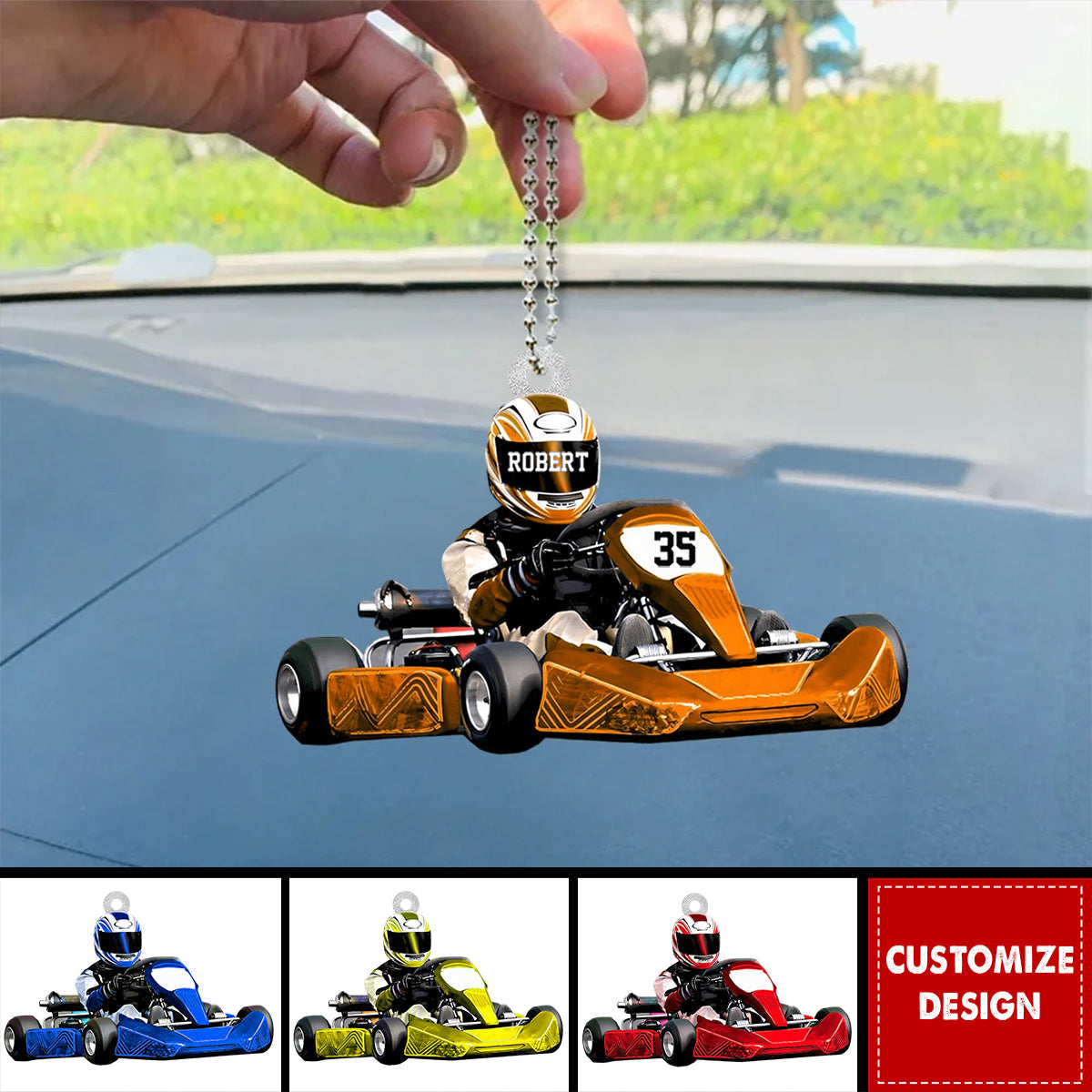Personalized Race Car Ornament-Gift For Race Car Lovers