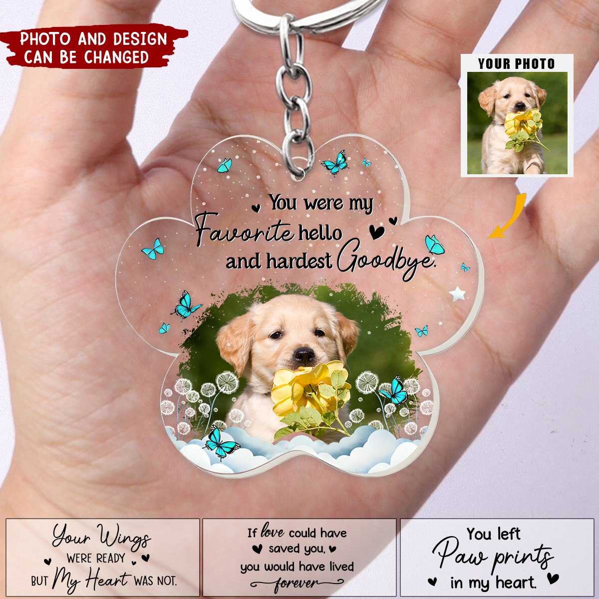 Pet Memorial I'm Always With You - Personalized Acrylic Photo Keychain
