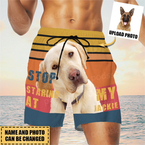 Personalized Stop Staring -Upload Photo- Custom Trunks