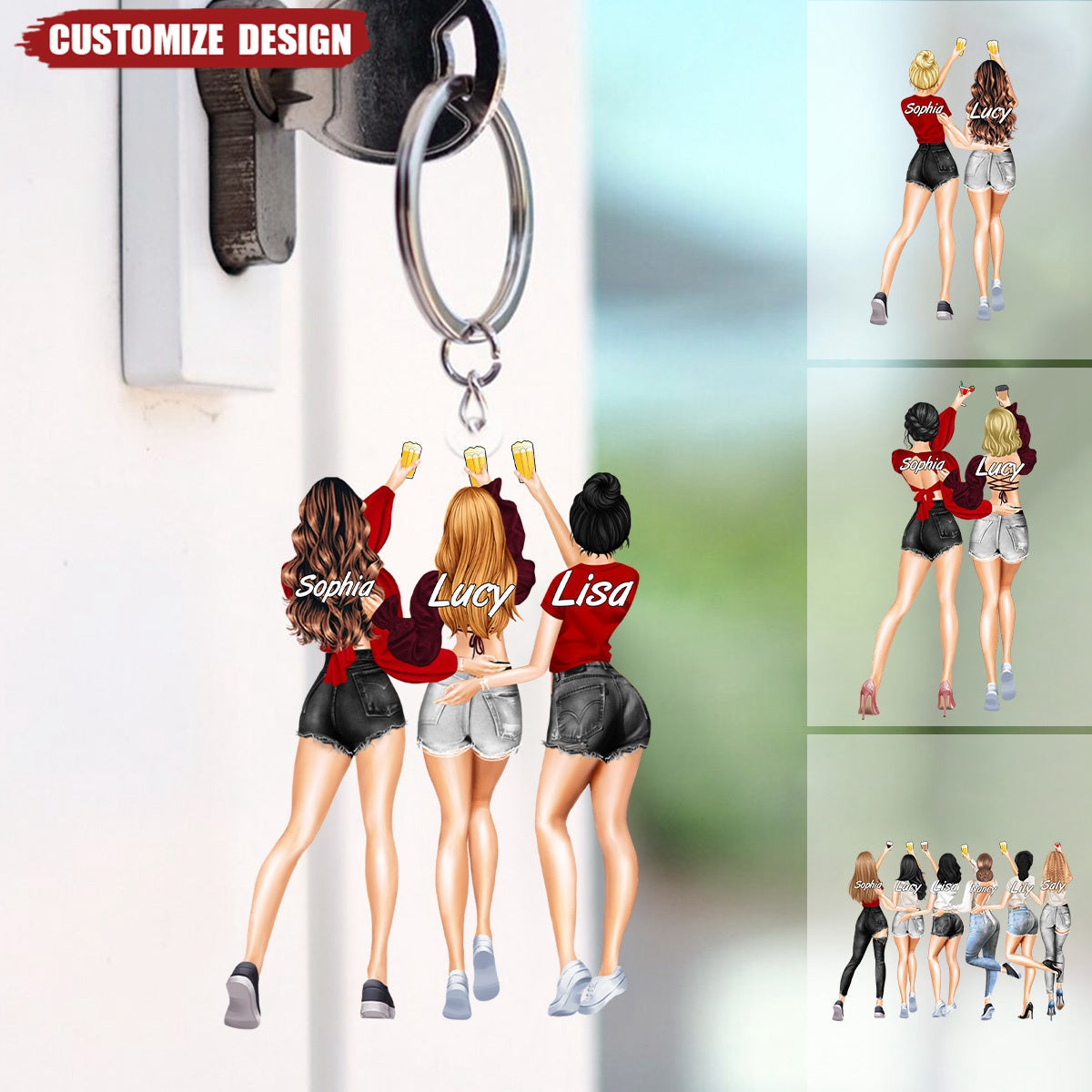 Personalized Acrylic Keychain - Gift For Sister/Friend/Mother