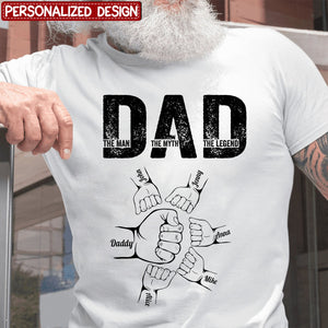 Dad The Man The Myth The Legend - Personalized Shirt