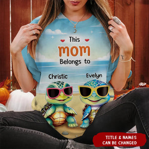 Personalized This Grandma Belongs To All-over Print T-shirt-Gift For Grandma