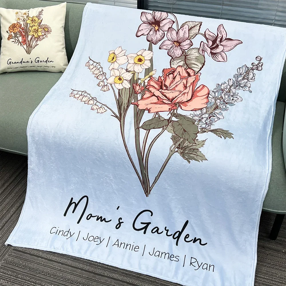 Grandma / Mom's Garden - Customized Winter Blanket