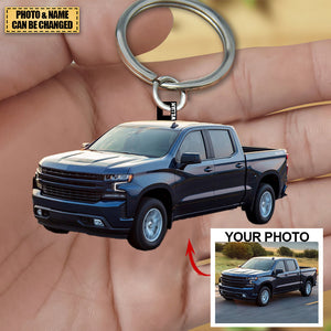 Personalized Pickup Truck Acrylic Keychain -Great Gift Idea For Off-road Lovers- Custom Your Photo