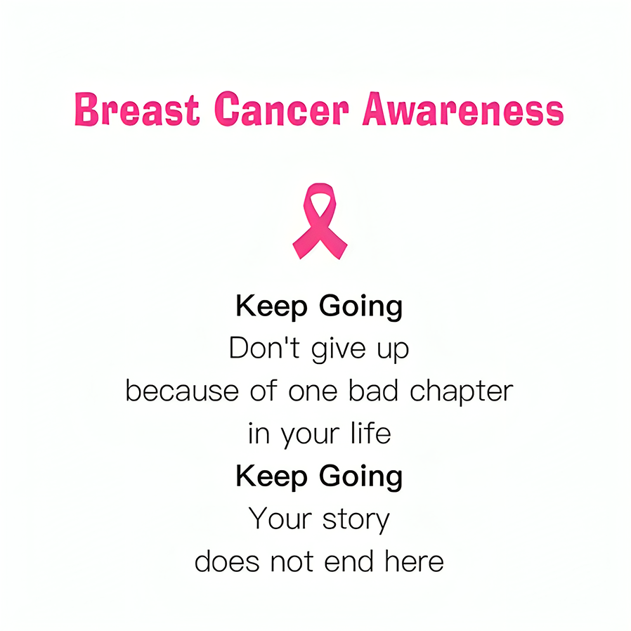 Raise Awareness Of Breast Cancer Keep Going - Pink Circle Ring