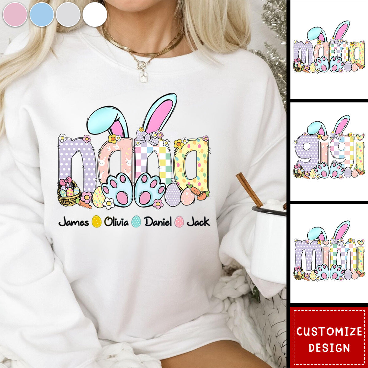 Personalized Easter Grandma Sweatshirt