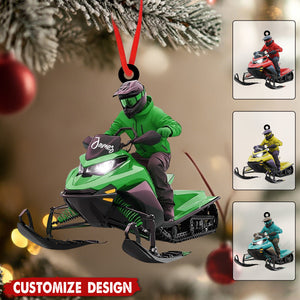 Personalized Snowmobile Christmas - Gift for Rider, Winter Sports Lover