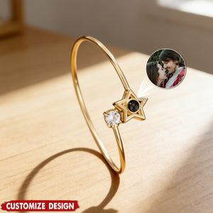 Custom Projection Bracelet Personalized Photo Bracelet Heart Jewelry Gift for Her