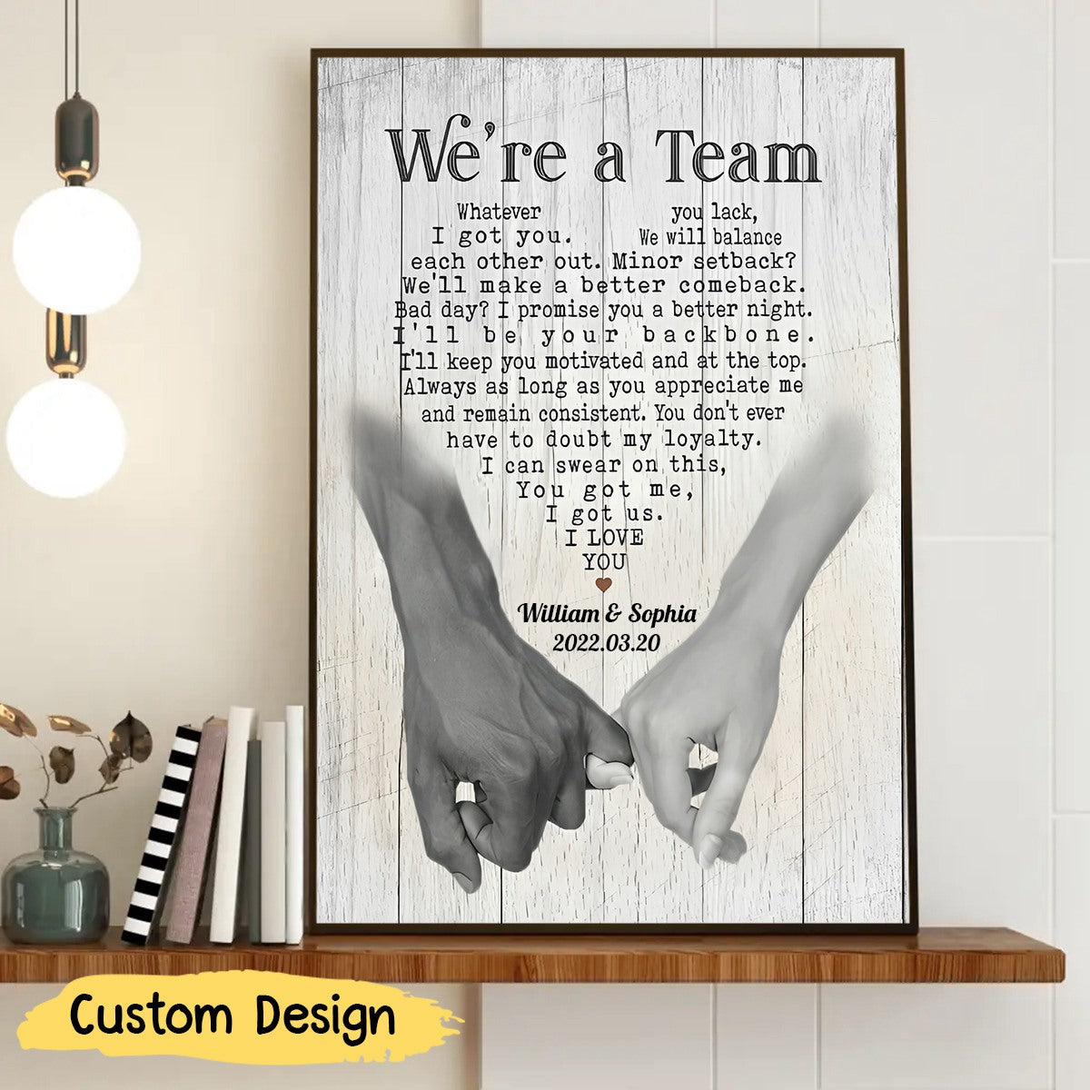We're a Team - Personalized Pinky Swear Couple Poster
