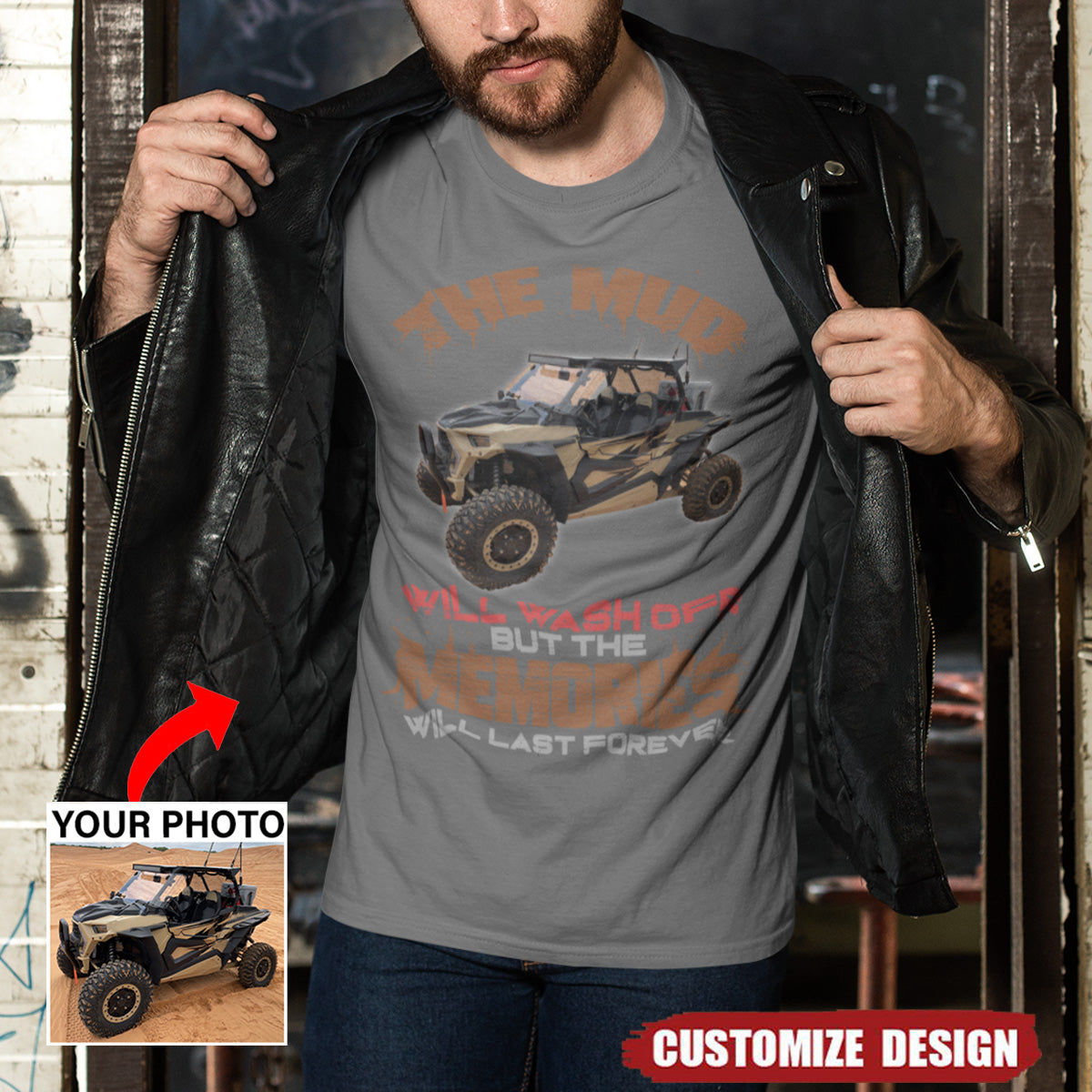 Personalized Off-Road Car Photo Unisex T-Shirt