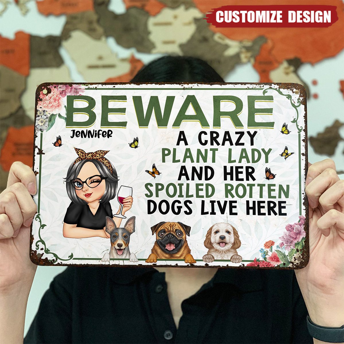 A Crazy Plant Lady & Her Spoiled Rotten Dogs - Personalized Backyard S ...