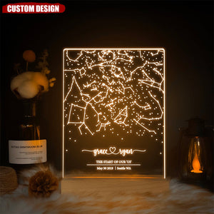 Personalized constellation map,LED night sky couple gift