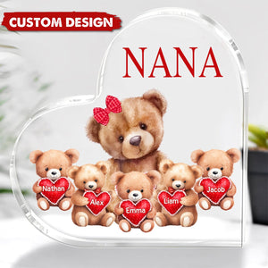 Personalized Bear Acrylic Plaque For Grandma/Mother