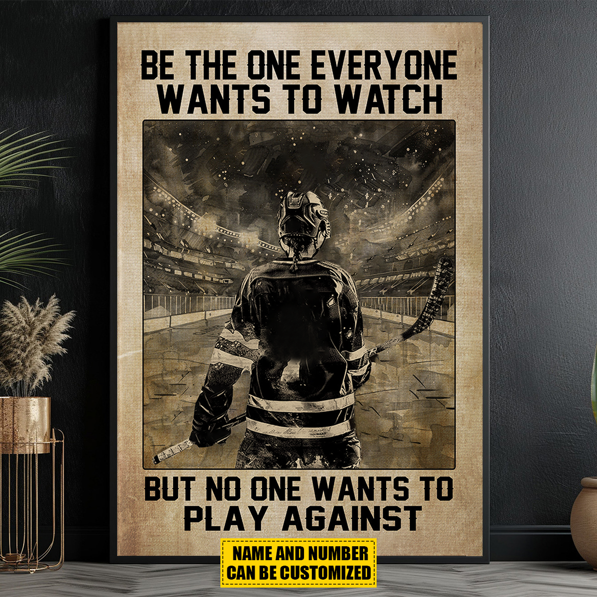 Personalized Hockey Motivation Poster- Gift For Hockey Lovers