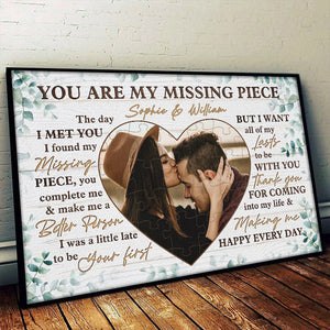 I Want All Of My Lasts To be With You - Personalized Photo Horizontal Poster - Gift For Couple