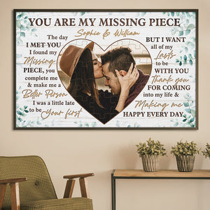 I Want All Of My Lasts To be With You - Personalized Photo Horizontal Poster - Gift For Couple