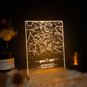 Personalized constellation map,LED night sky couple gift