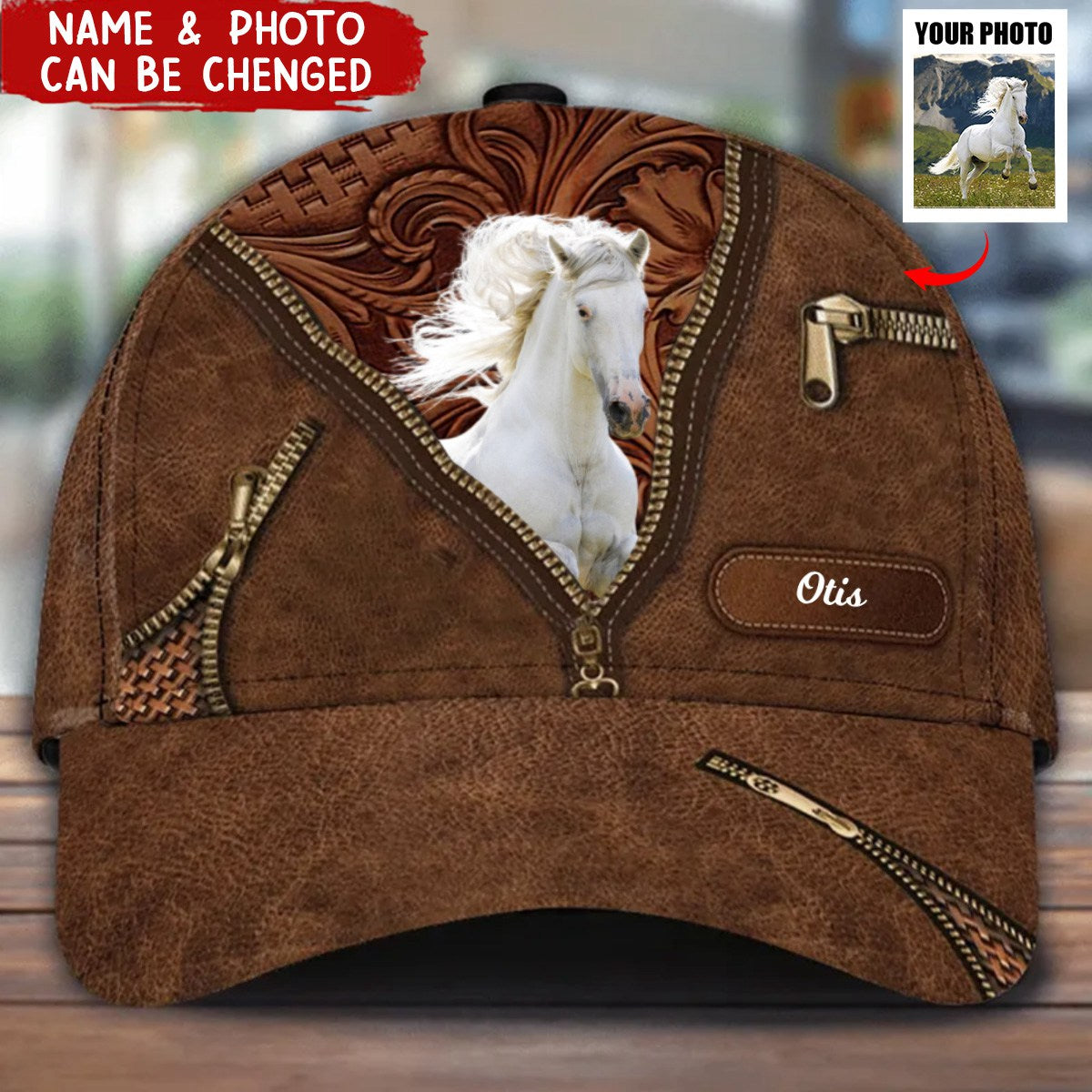 Personalized Photo Classic Cap - Gift For Dog/Cat/Horse Lovers