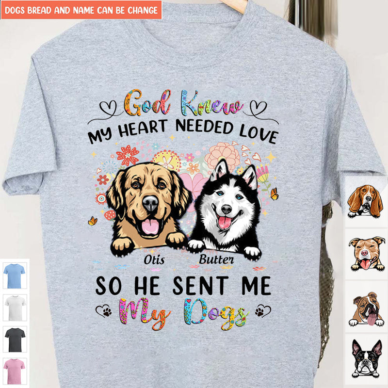 God Knew My Heart Needed Love Dog Personalized Gift for Dog Lovers, Dog Dad, Dog Mom