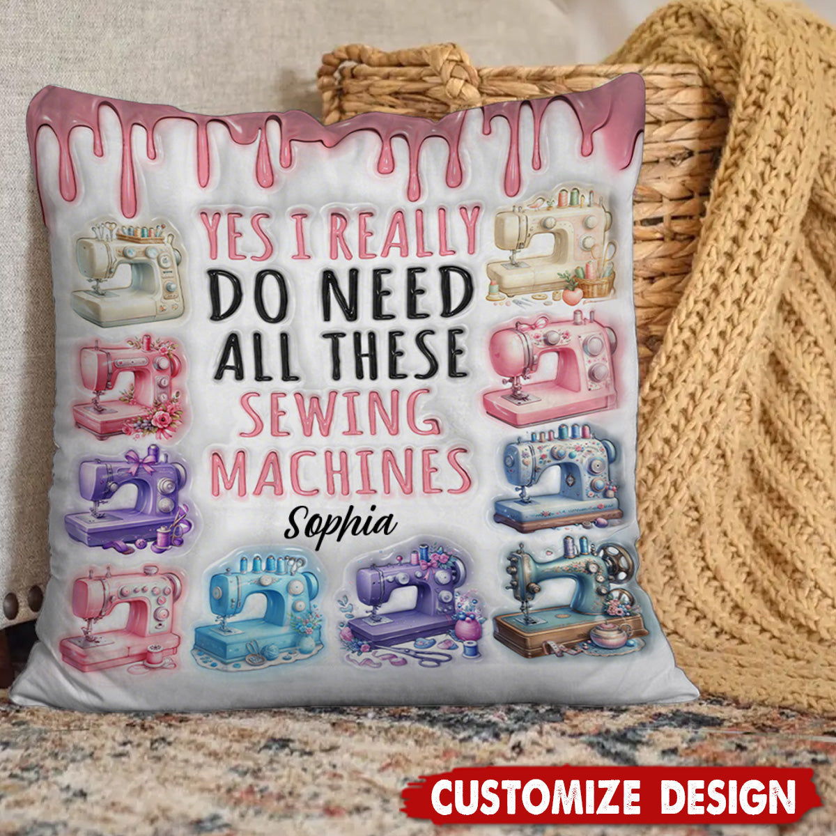 I Really Need All These Sewing Machines - Personalized Pillow