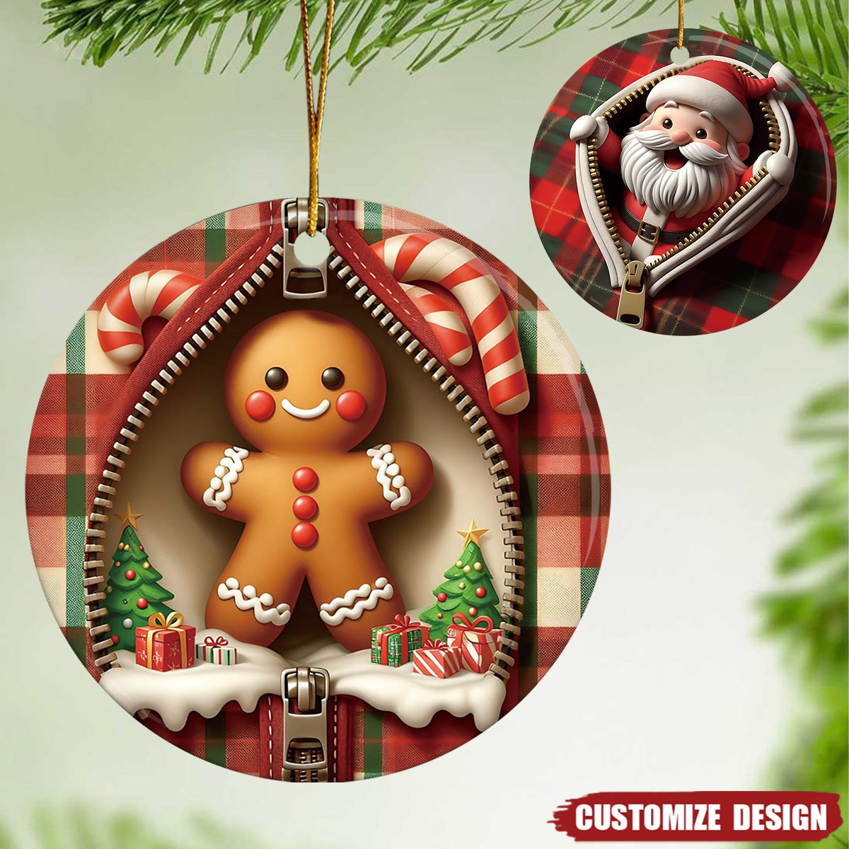 Zipper Effect Christmas Tree Ornament - 2024 New Release