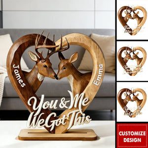 Personalized You & Me Wooden Plaque  - Gift For Couple