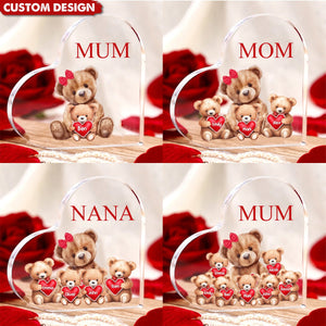 Personalized Bear Acrylic Plaque For Grandma/Mother