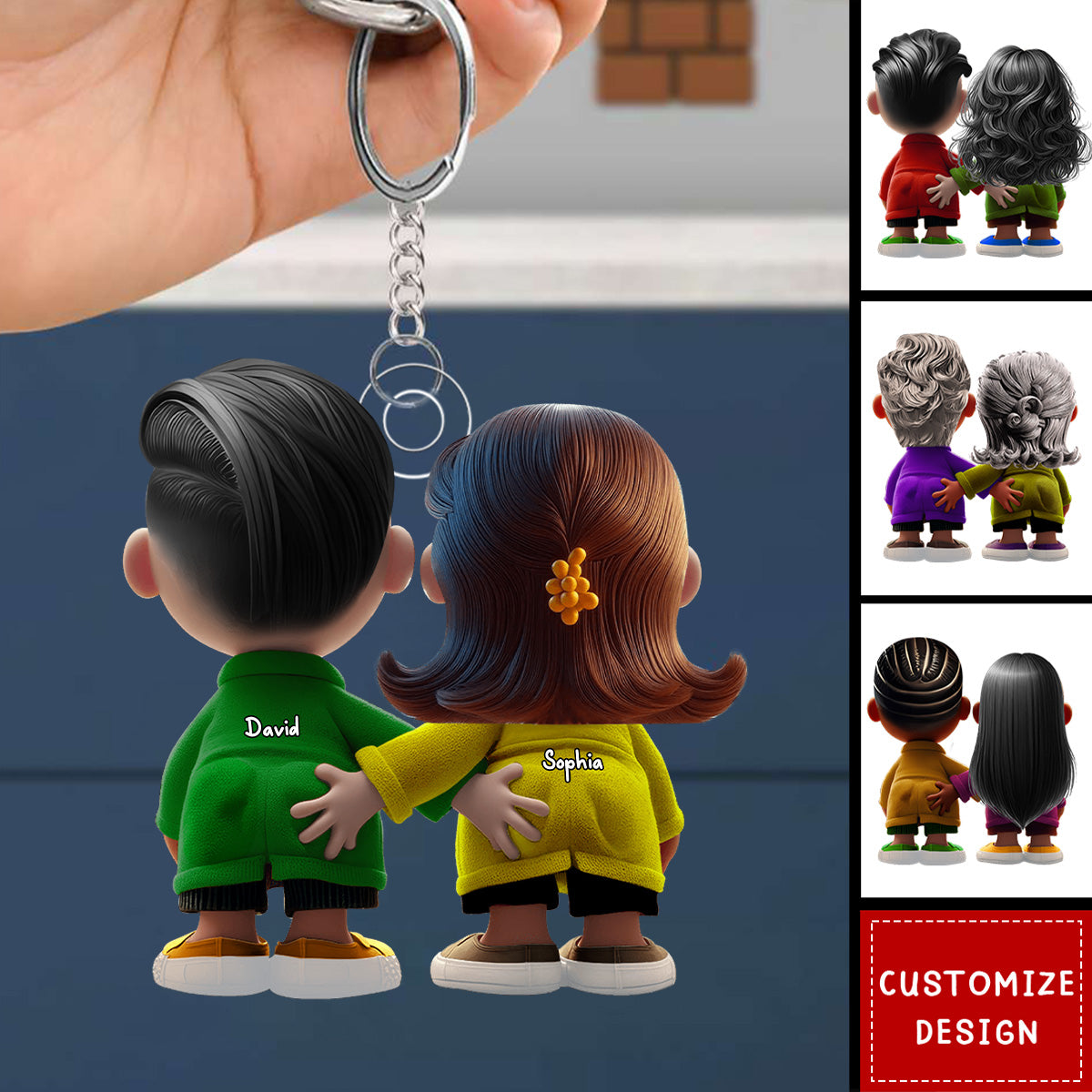 Personalized Gifts For Couple Acrylic Keychain