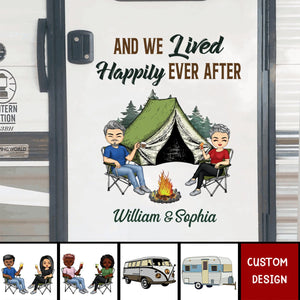 Drive Slow Drunk Campers Matter Husband Wife Camping Couple - Personalized Decal/Sticker