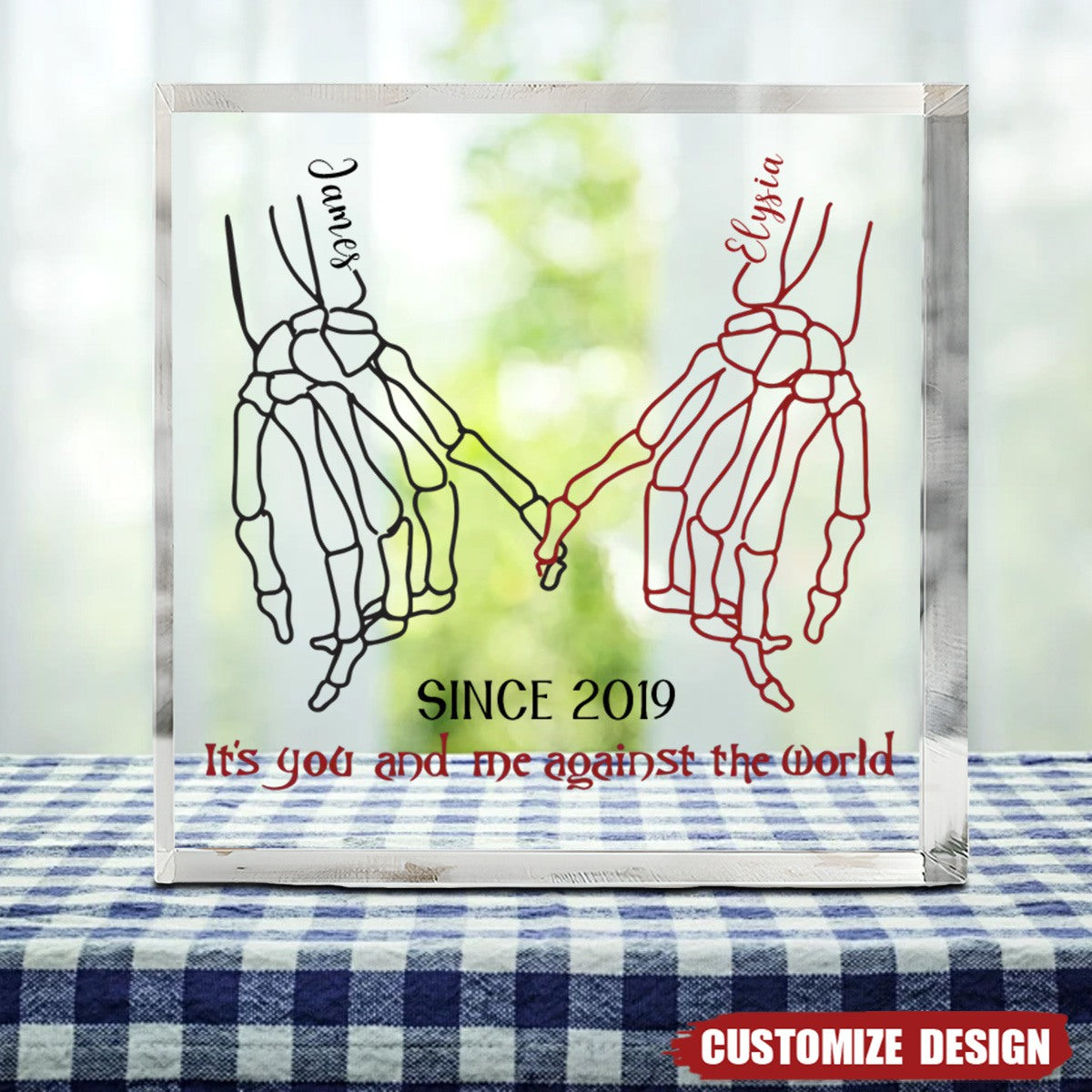 Personalized Couple Halloween Square Acrylic Plaque - Gift Idea For Couple