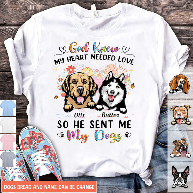 God Knew My Heart Needed Love Dog Personalized Gift for Dog Lovers, Dog Dad, Dog Mom