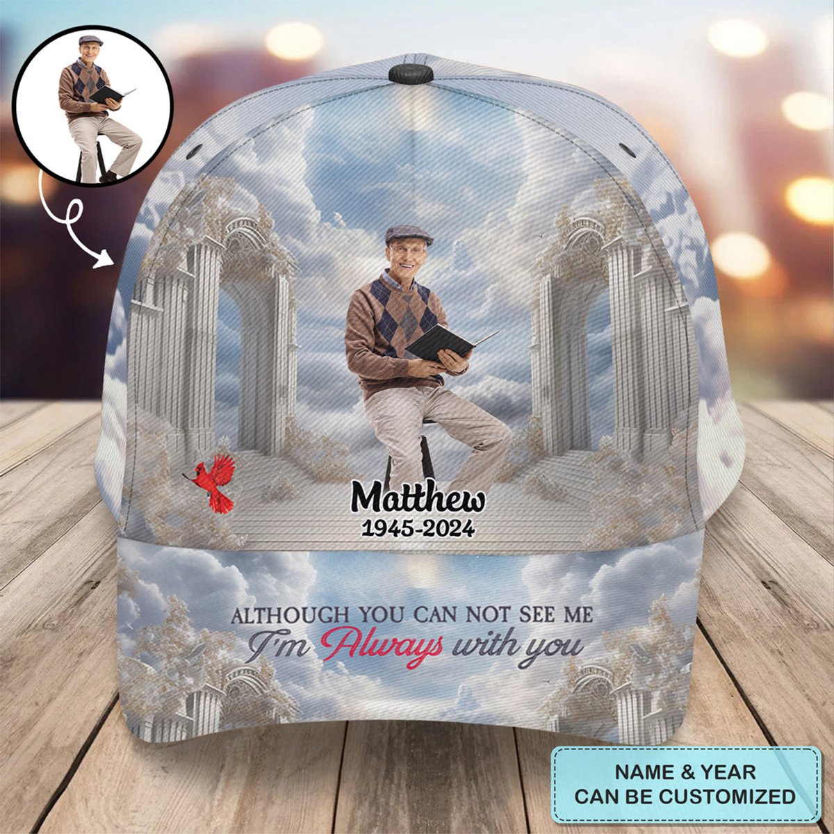 In Loving Memory - Personalized Custom Baseball Cap - Father's Day Gift For Dad