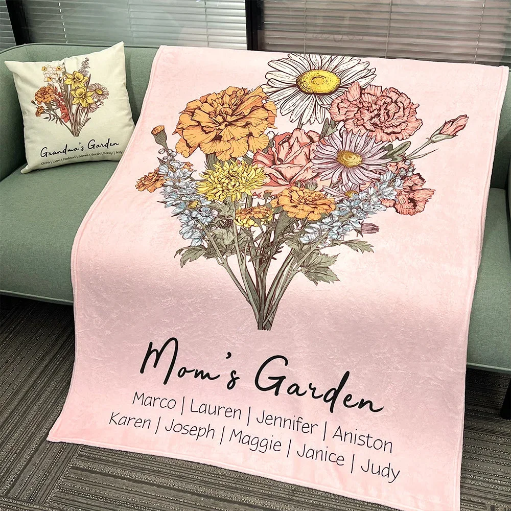 Grandma / Mom's Garden - Customized Winter Blanket