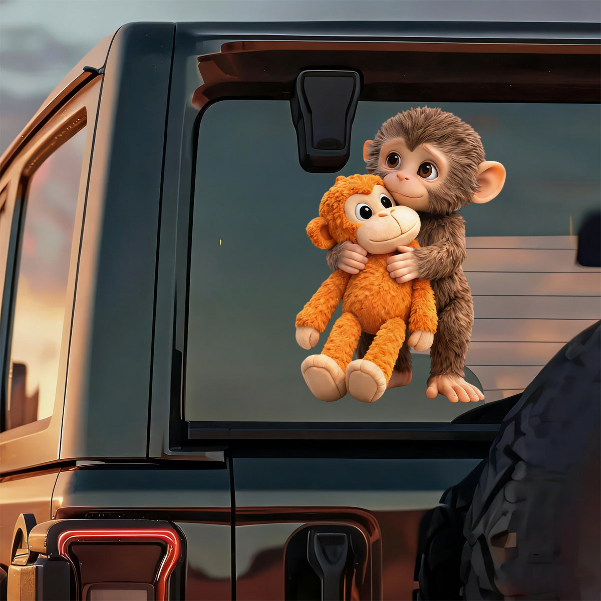 Monkey Punch Window Car Decal Sticker