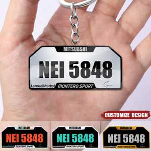 Personalized Plate Acrylic Keychain