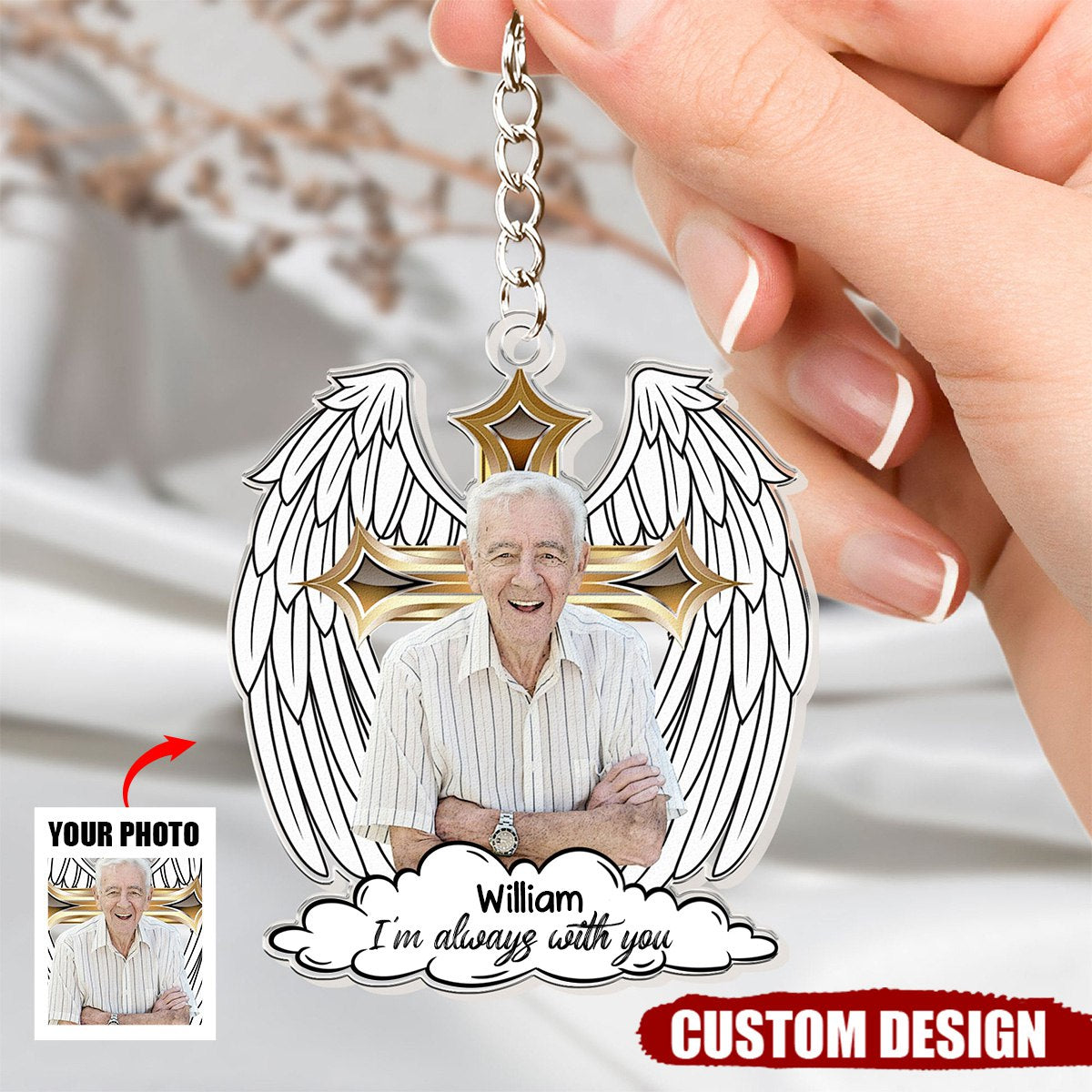 I'm Always With You - Personalized Photo Acrylic Keychain