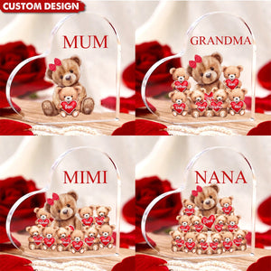 Personalized Bear Acrylic Plaque For Grandma/Mother