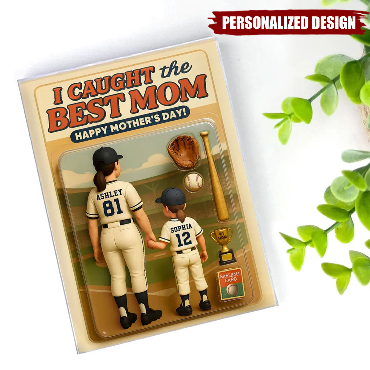 We Caught the Best Mom Baseball-Personalized Acrylic Plaque-Mother's Day Gift