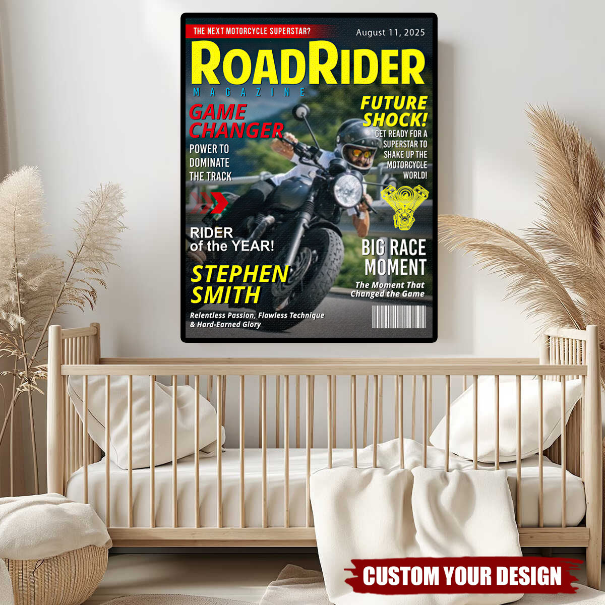 Personalized Motorcycle Magazine Cover Poster - Gift For Motorcycle Riders