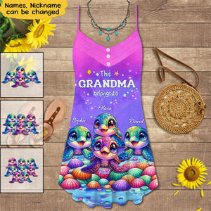 This Grandma belongs to Colorful Turtle Personalized Summer Dress