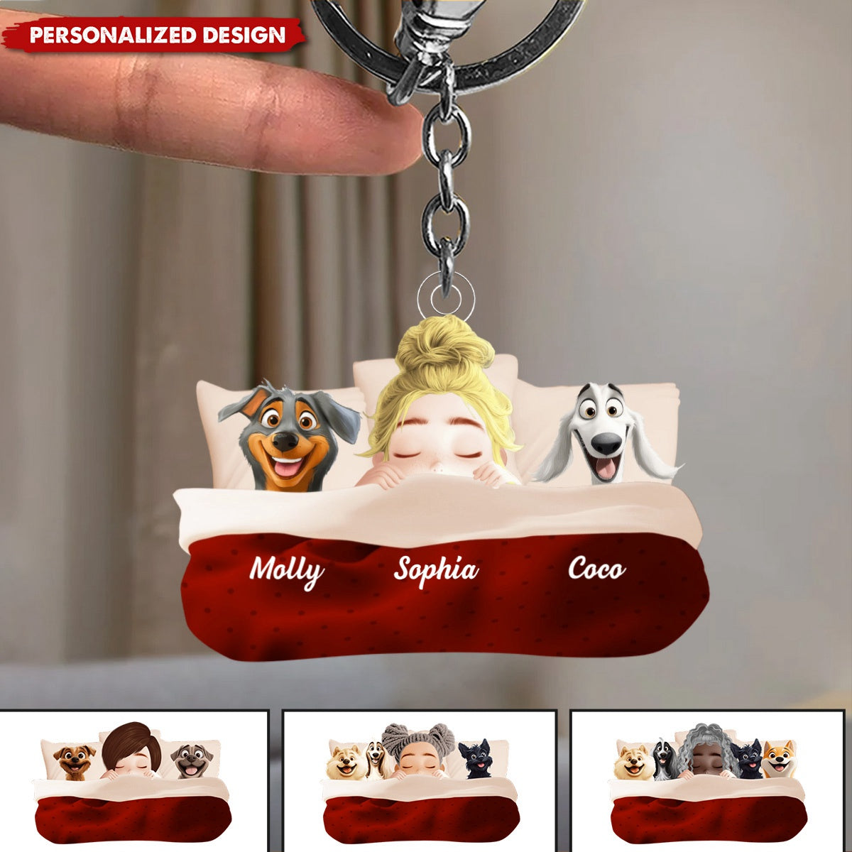 With My Dog-Personalized Keychain