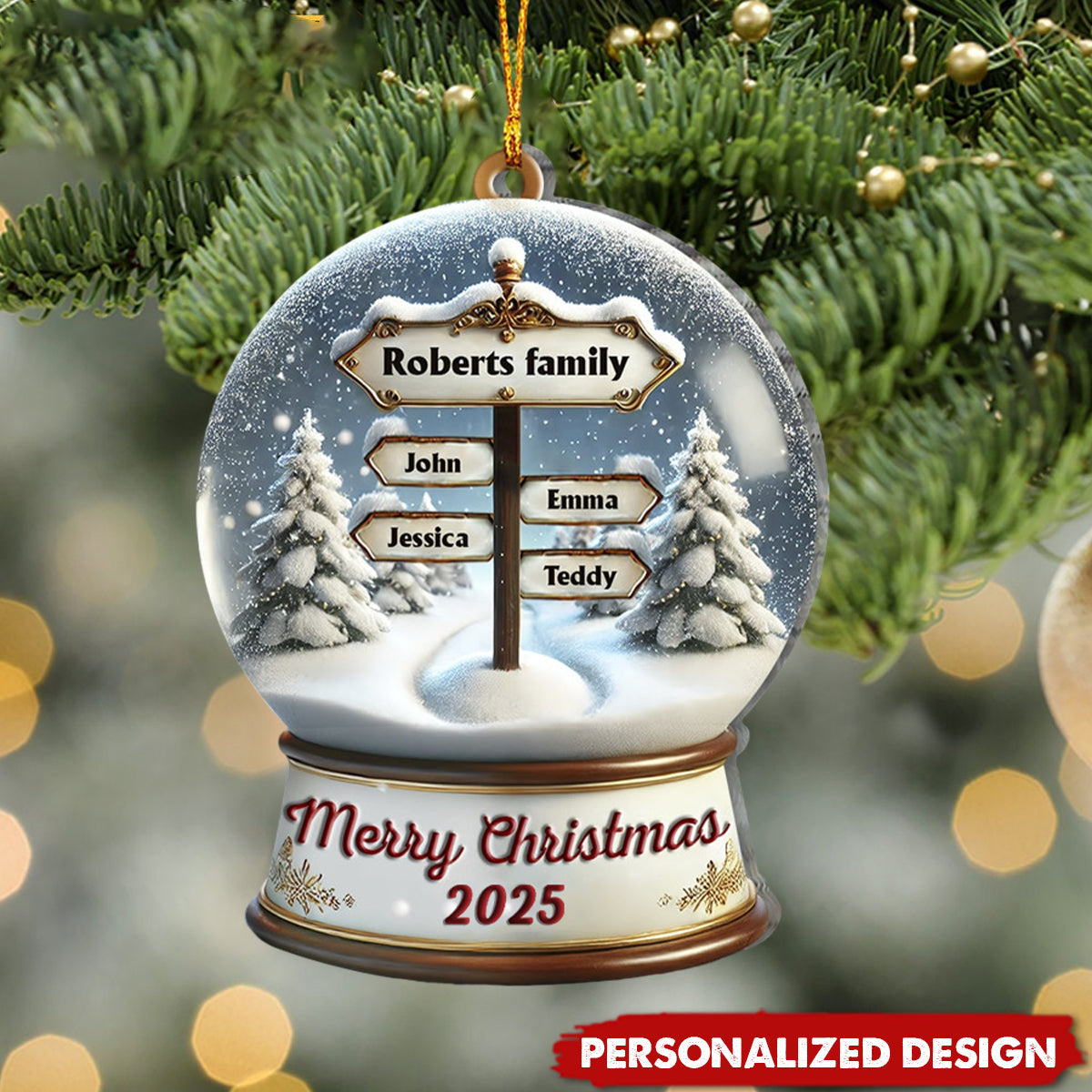 Merry Christmas-Personalized Family Ornament