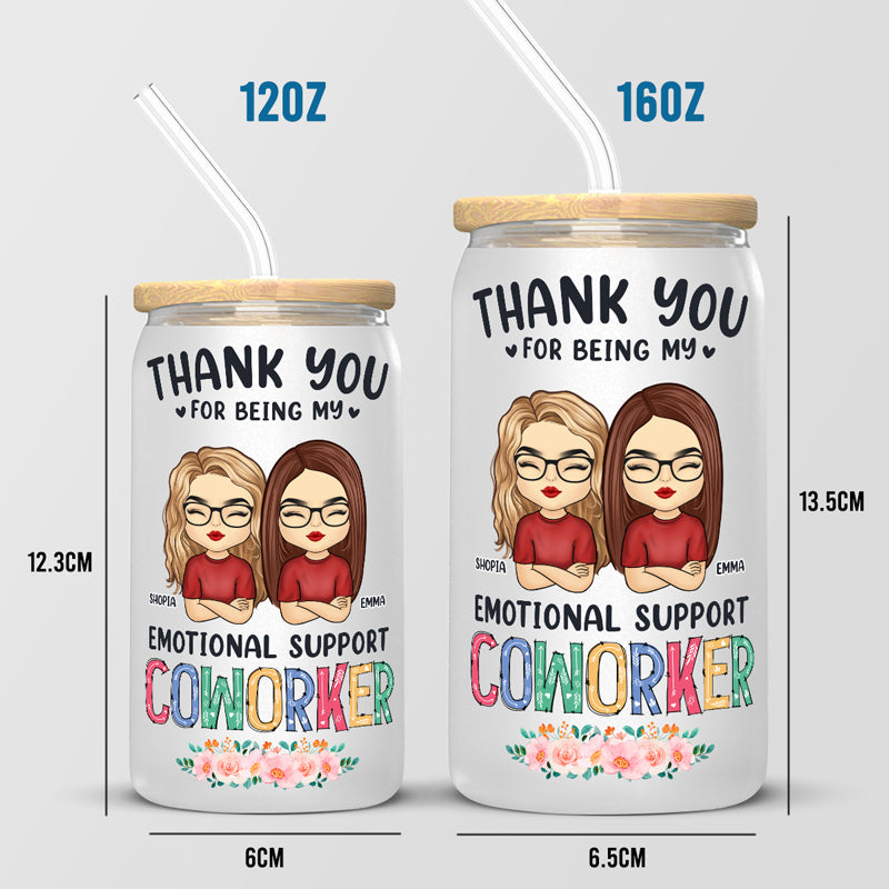 Thanks For Being My Unpaid Therapist - Personalized Glass Cup, Iced Coffee Cup - Gift For Best Friends, Sisters