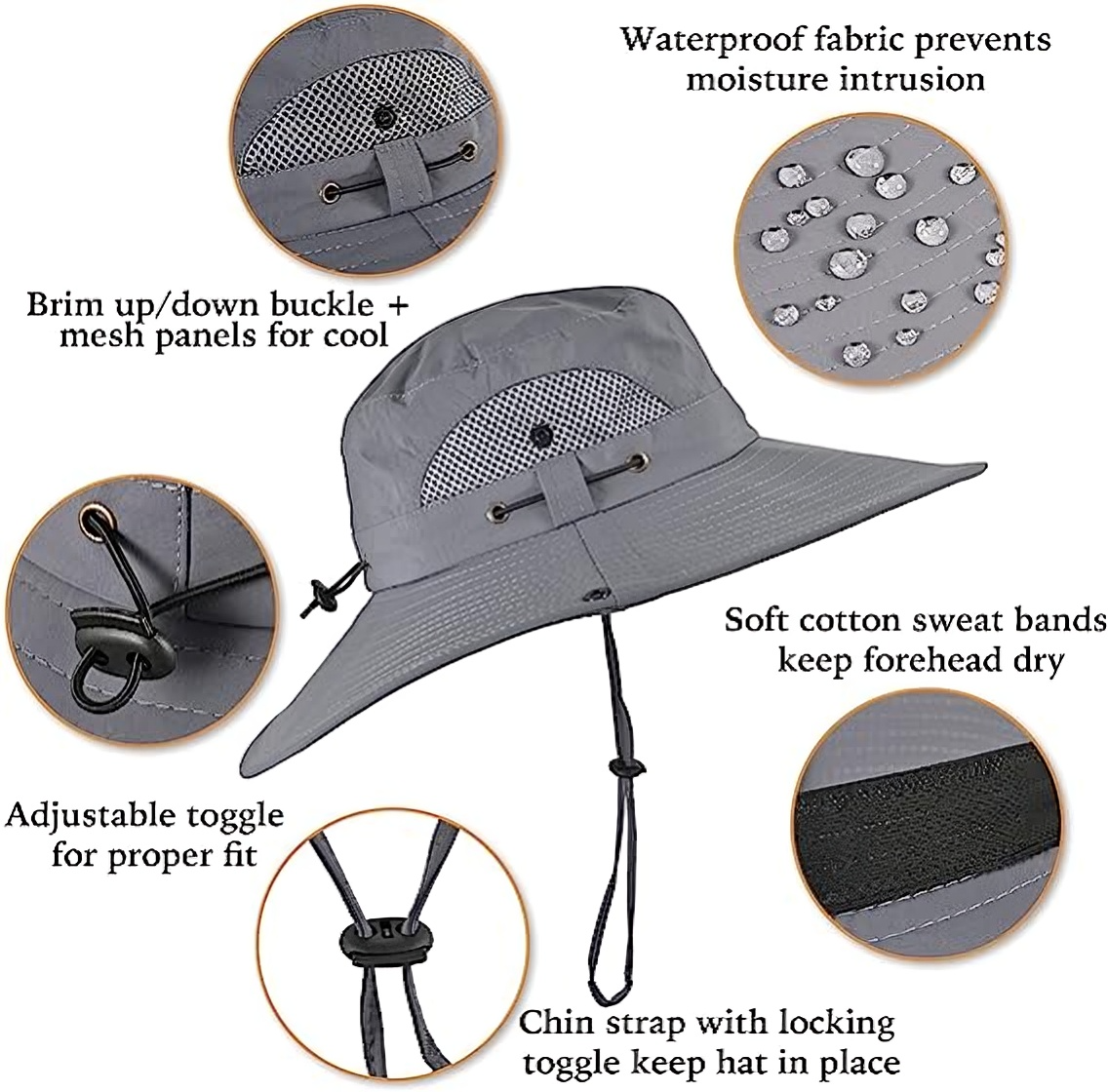 Wide Brim Solar Fan Outdoor Fishing Hat-Solar & USB Charging - Father's Day Gift