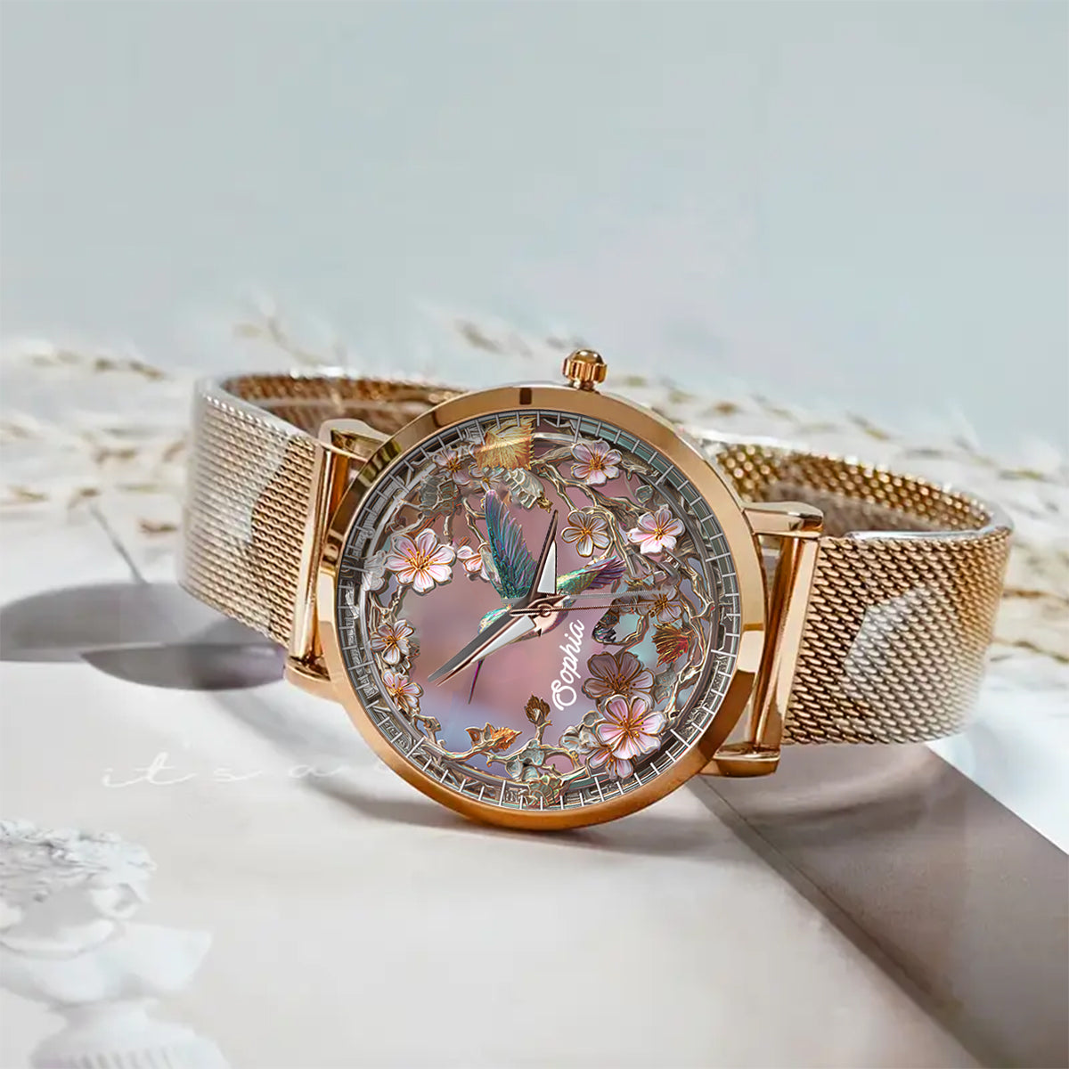 Beautiful Hummingbird - Personalized Hummingbird Women Hand Watch