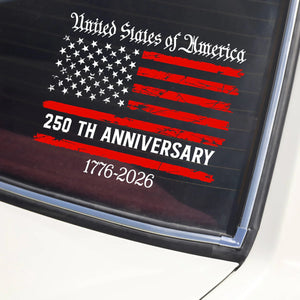 USA 250th Anniversary Semiquincentennial Car Window Decal Sticker