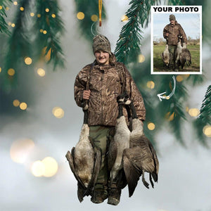 Personalized Upload Photo Hunting Christmas Ornament